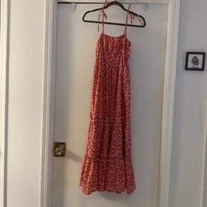 Long red maxi dress!